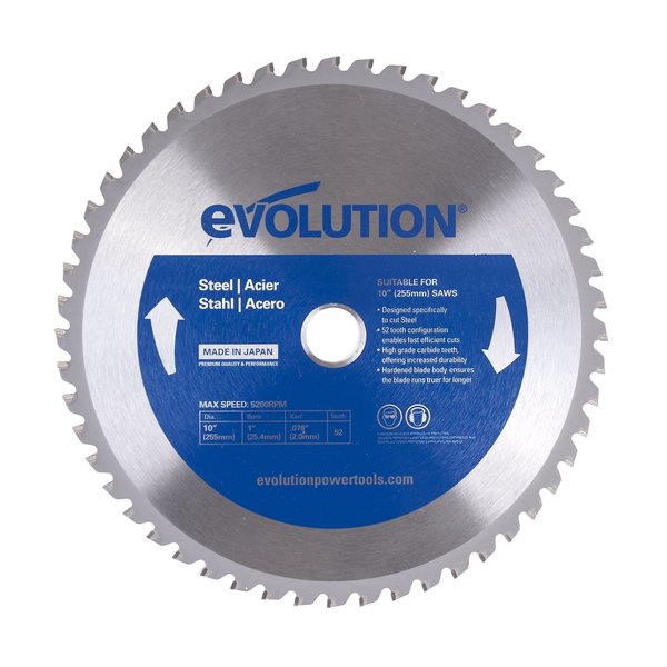 Evolution 10" Mild Steel Cutting Blade, 1" Arbor 10BLADEST